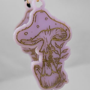 Pastel mushroom earrings / witch gift / mushroom gift for her / mushroom jewelry / cottage core earrings / mushroom girl gift / mushroomcore