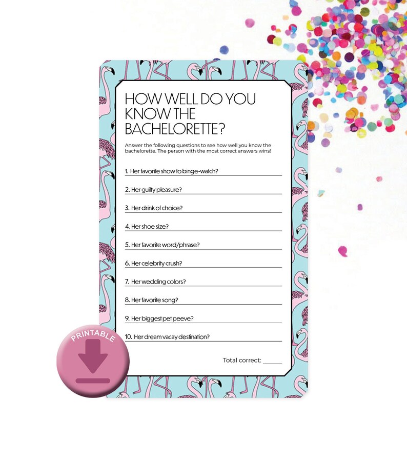 Bachelorette Social gathering Online games Printable Video game Flamingo Bachelorette Occasion Prompt Obtain Enjoyable Social gathering Online games Bride-In the direction of-Be Fowl Celebration Online games image regarding Bachelorette Party Games Printable known as Bachelorette Celebration Online games Printable Recreation Flamingo Bachelorette Social gathering Prompt Down load Exciting Occasion Video games Bride-In direction of-Be Chicken Social gathering Video games