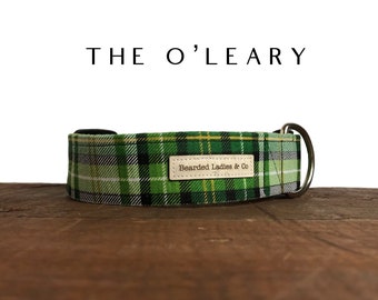 The O’Leary : Green Plaid Dog Collar