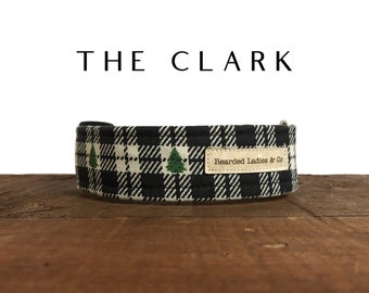 The Clark : Black Holiday Plaid Dog Collar