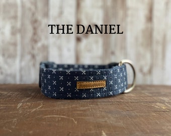 Navy with Arrows Collar // The Daniel : Gender Neutral Dog Collar