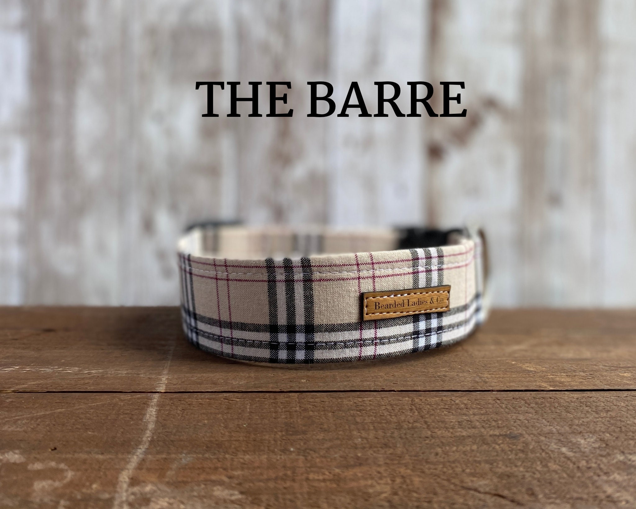 Burberry Small Vintage Check Dog Collar - Neutrals