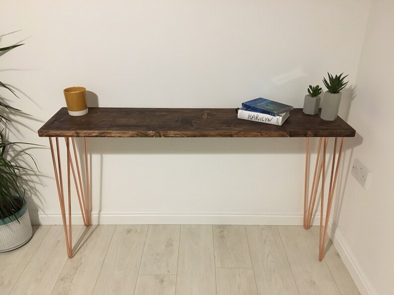 Rustic Tall Hallway Table Console Made From Reclaimed Image 0