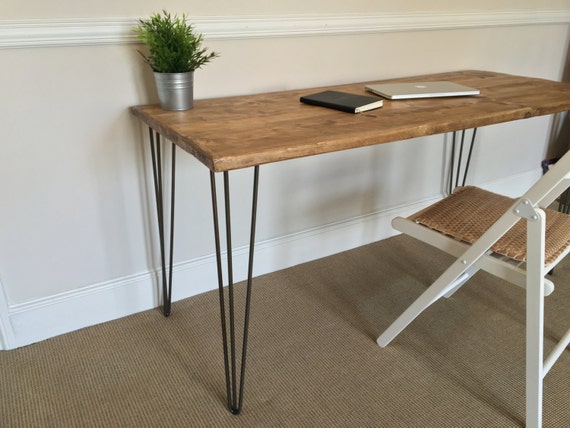 Rustic Wooden Desk 120cm Wide Made From Reclaimed Scaffold Etsy