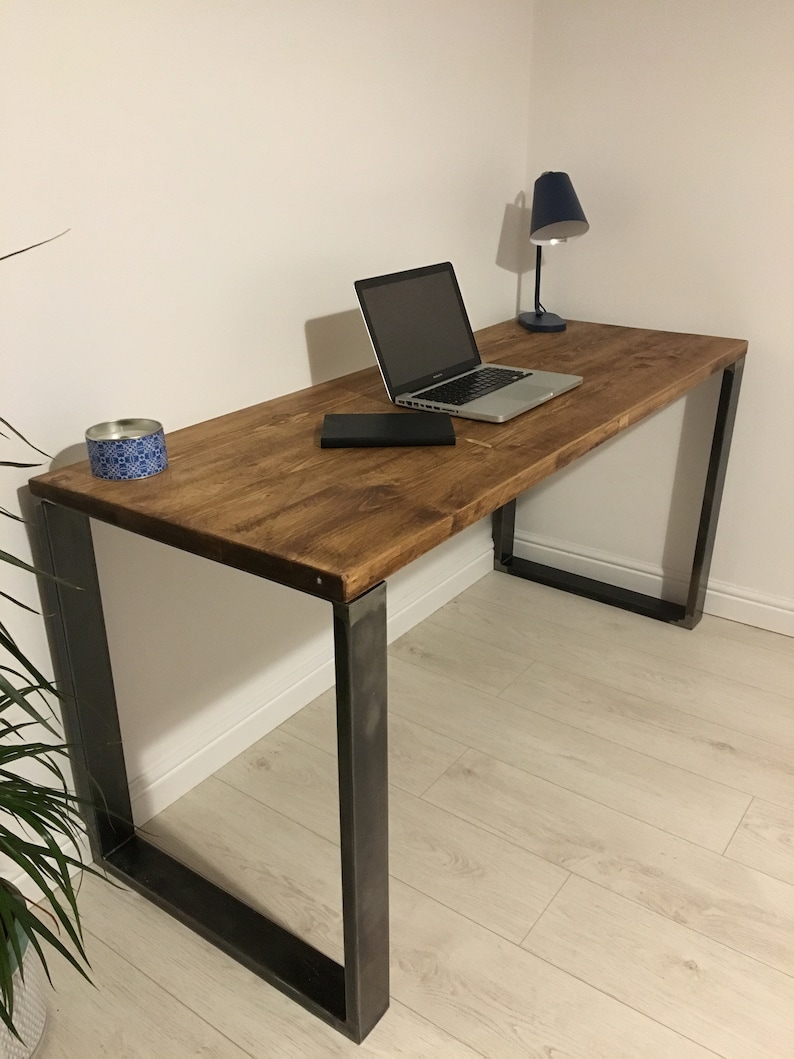 Rustic Wooden Desk Made From Reclaimed Scaffold Boards & Etsy