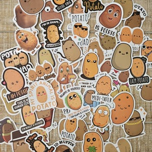 Positive Potato | Potato Stickers | Pack | Encouragement Stickers | Funny Sticker