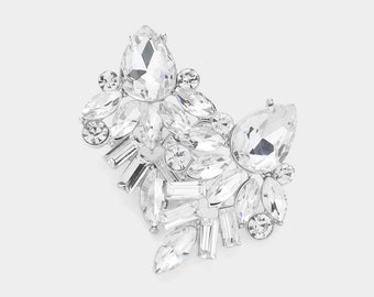 Marquise Baguette Earrings, Gifts for her, Bridal Earring, Pageant Earring, Earrings, cluster Earring, fashion earring, homecoming jewelry