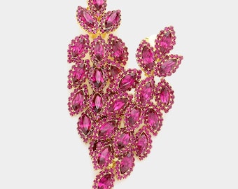 Marquise Crystal Clip On Earrings, Crystal Earrings, Chandelier Earrings, Pageant Earrings, Prom Earrings, Homecoming Earrings, Gift for her