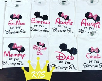 Disney Family Shirts, Minnie Mouse Custom Shirts, Family Vacation Shirts, Disney Birthday Shirts, Minnie Mouse Shirts, Birthday Family Shirt