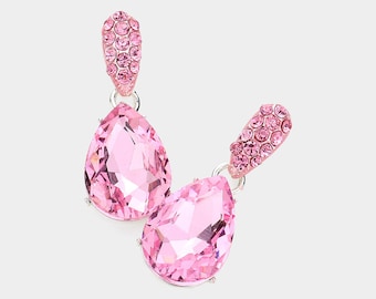 Crystal Teardrop Rhinestone Earring, Teardrop Earrings, Pageant Earrings, Prom Earrings, fashion earrings, Crystal earring, Stone Earrings