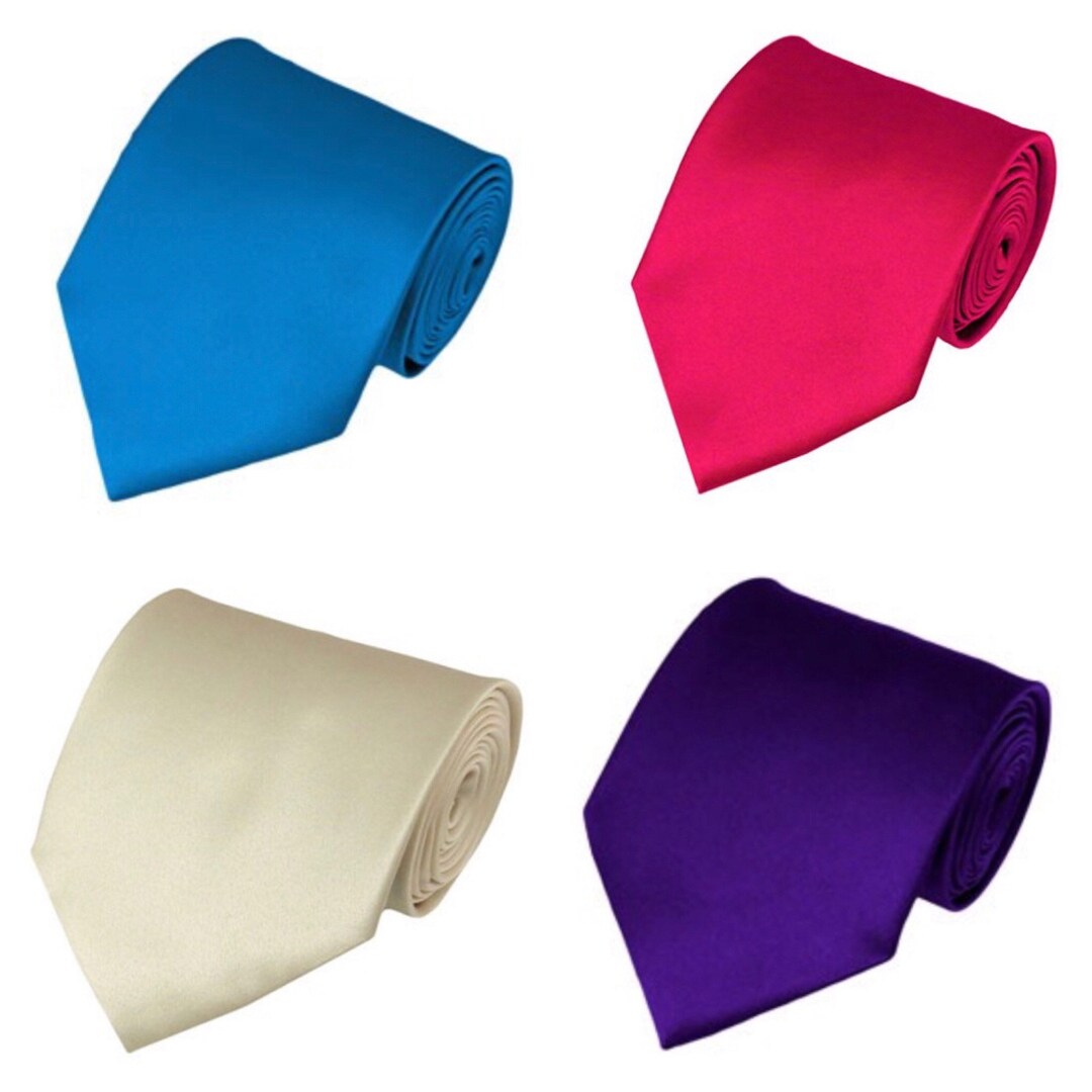 Ties for Men, Cream Tie, Deep Purple Tie, Fuchsia Tie, Peacock Tie, Mens Tie, Groomsmen Tie