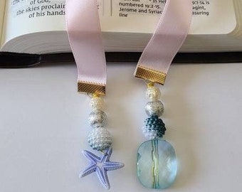 Bible Ribbon Bookmark, Ribbon Bookmark, Book Gift, Gift For Readers, Bookmark With Charms, Mothers Day Gift, Vintage Bookmark, Cute Bookmark