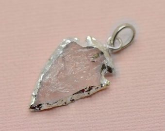 Gemstone Pendant 1pc Small Octahedron 8 Sided Gem Charm with Gold Frame 15mm