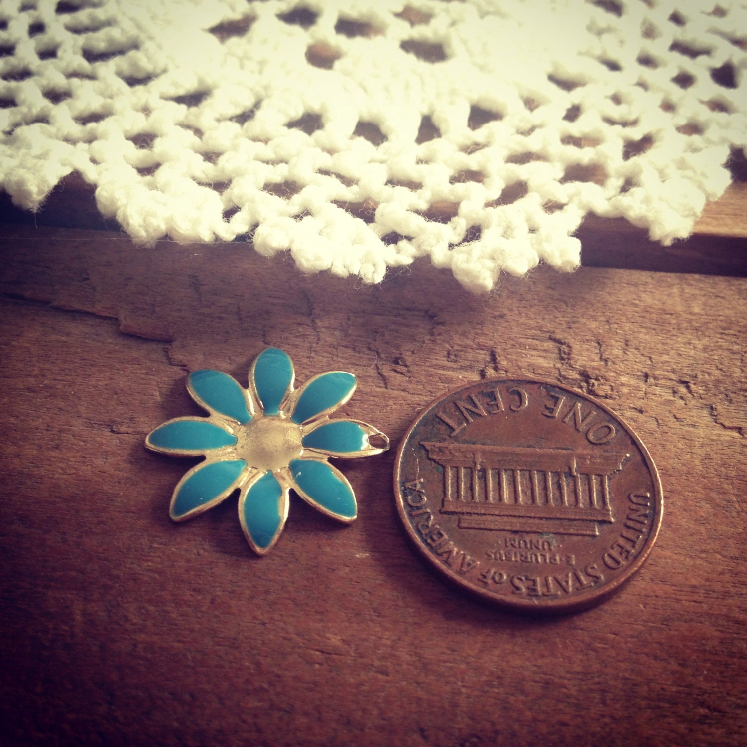 ★daisy★♡14kgf Daisy Necklace - Flower Pendant, Gold Daisy Pendant, Pretty