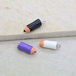 Colored Pencil Charm Resin Pencil Pick Your Color Pencil Charm Art Pendant Jewelry Making Supplies (AS154)