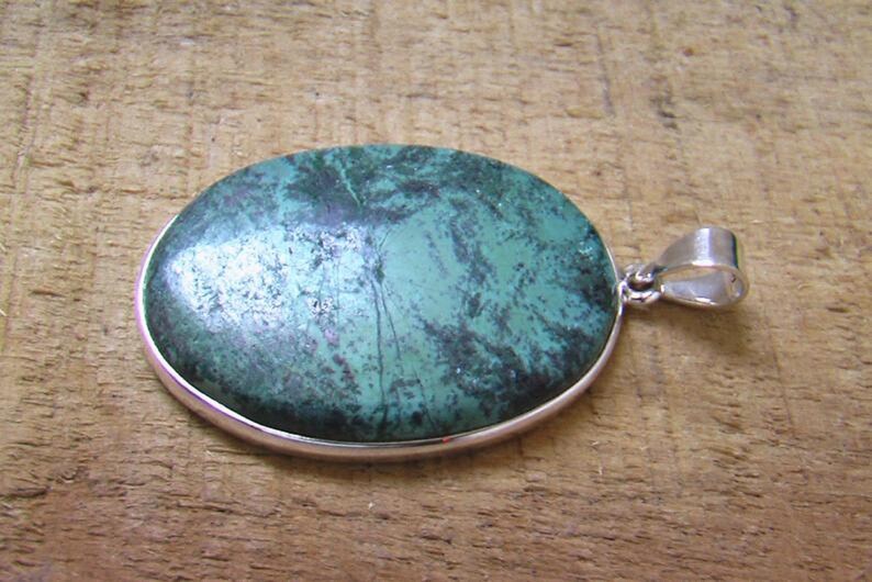 Azurite Pendant Natural Gemstone Pendant Azurite Sterling Silver Pendnat Size-45x30x6 mm Weight-61.6 ct # No.1