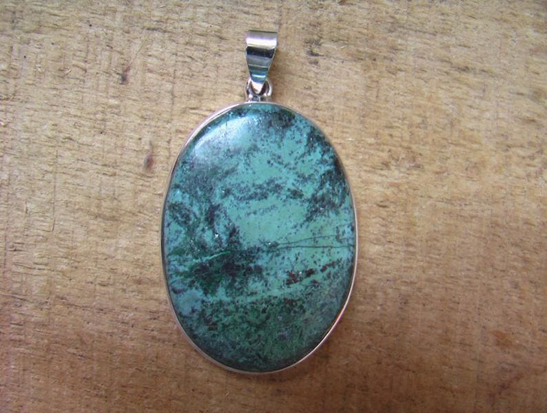 Azurite Pendant Natural Gemstone Pendant Azurite Sterling Silver Pendnat Size-45x30x6 mm Weight-61.6 ct # No.1