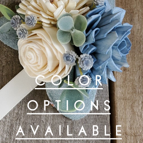 Corsage With Wood Flowers Sola Wood Flower Wrist Corsage for Etsy