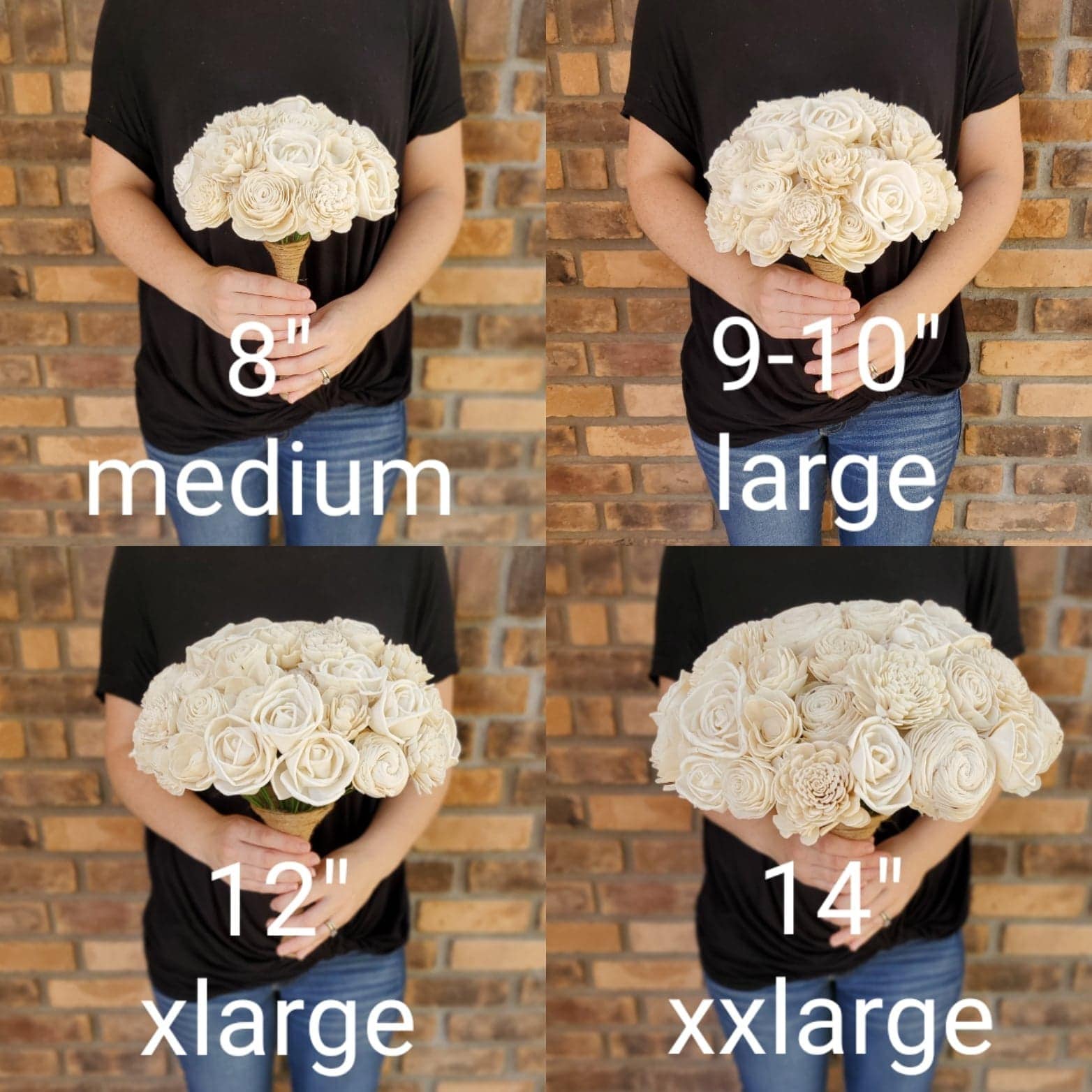 Elopement Bridal Bouquet Set, Silk Flower Bouquet and