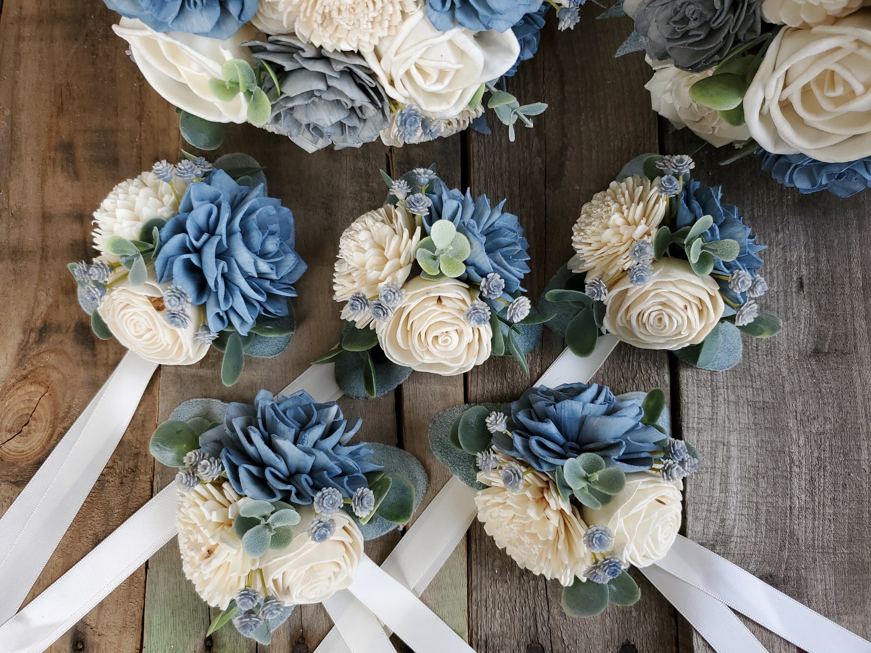 Corsage With Wood Flowers Sola Wood Flower Wrist Corsage for Etsy