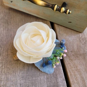 Slate Blue, Blush, and Light Pink Sola Wood Flower Bouquet image 6