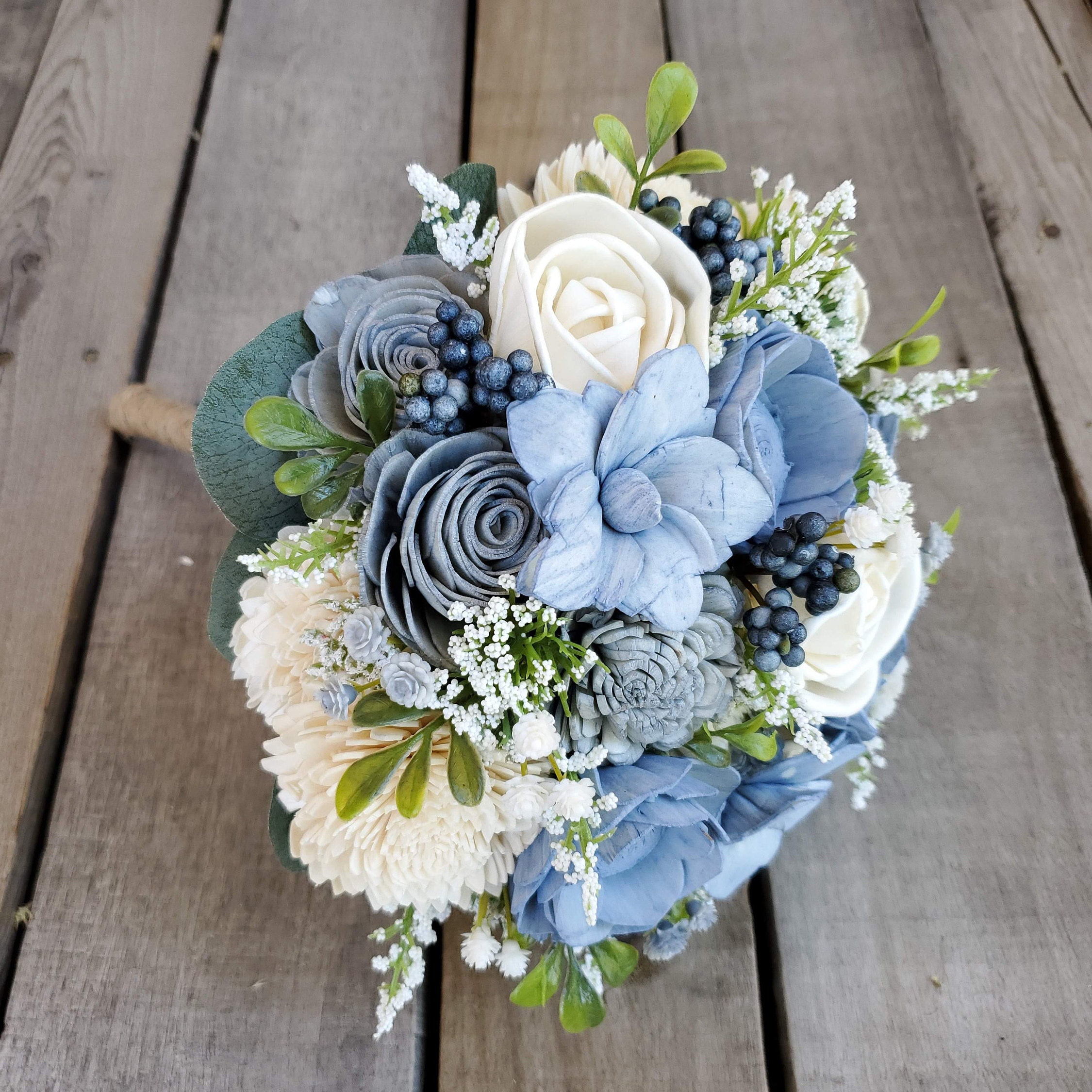 blue flower arrangements near me