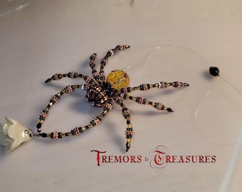 Halloween Spider & Ghost Charm | Handmade Spooky Decor | Whimsical Gift