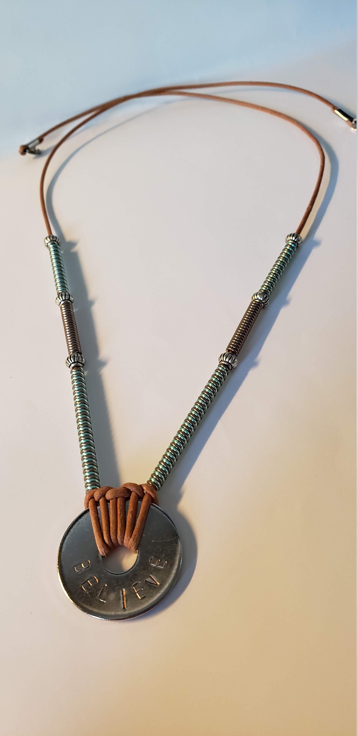 Made to Order Washer Necklace/Stamped Washer Jewelry/Personalize for Father's Day Gift/Washers