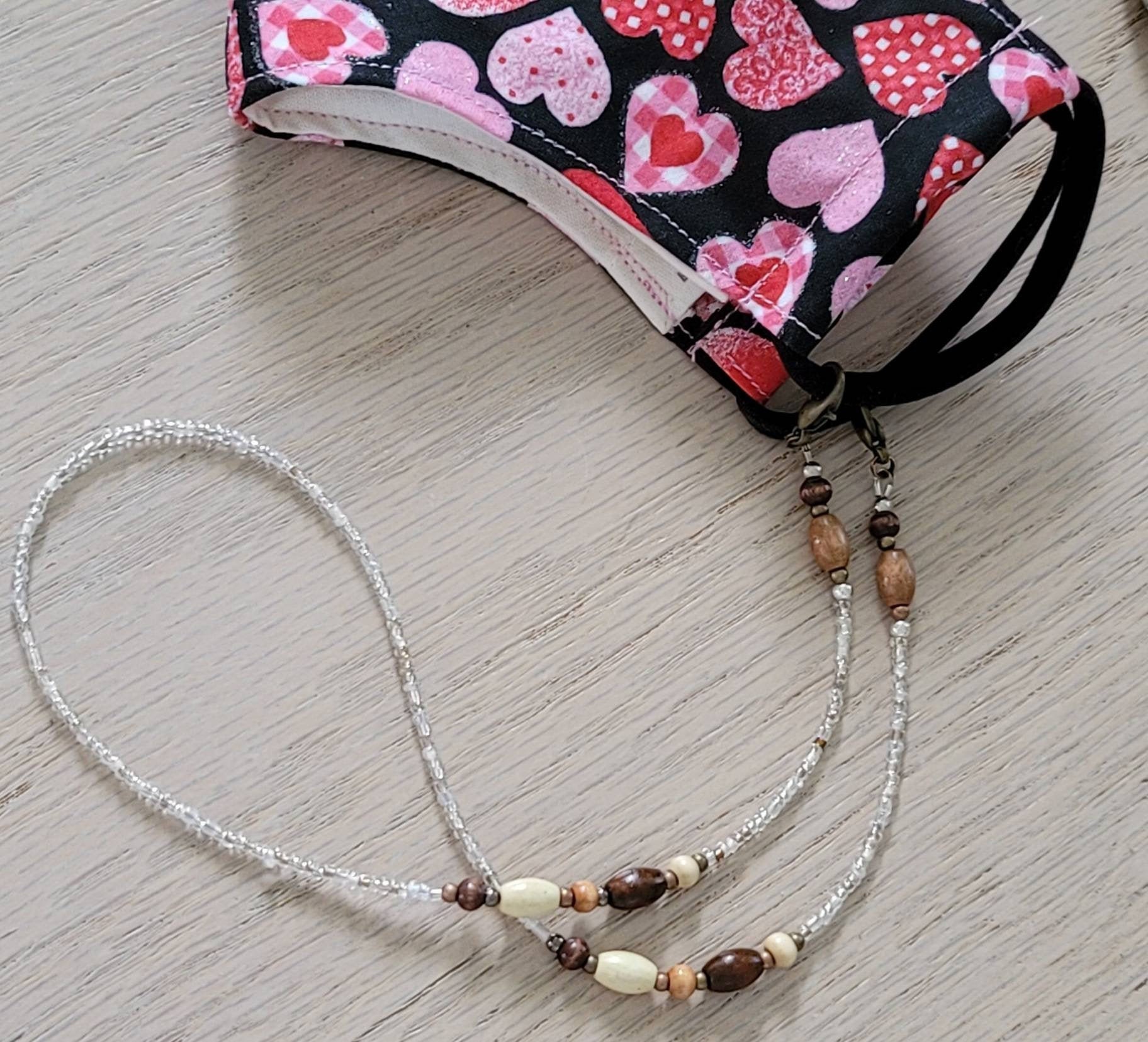Convertible Lanyard, Beaded Lanyard, Lanyard for Mask or Glasses, Mask
