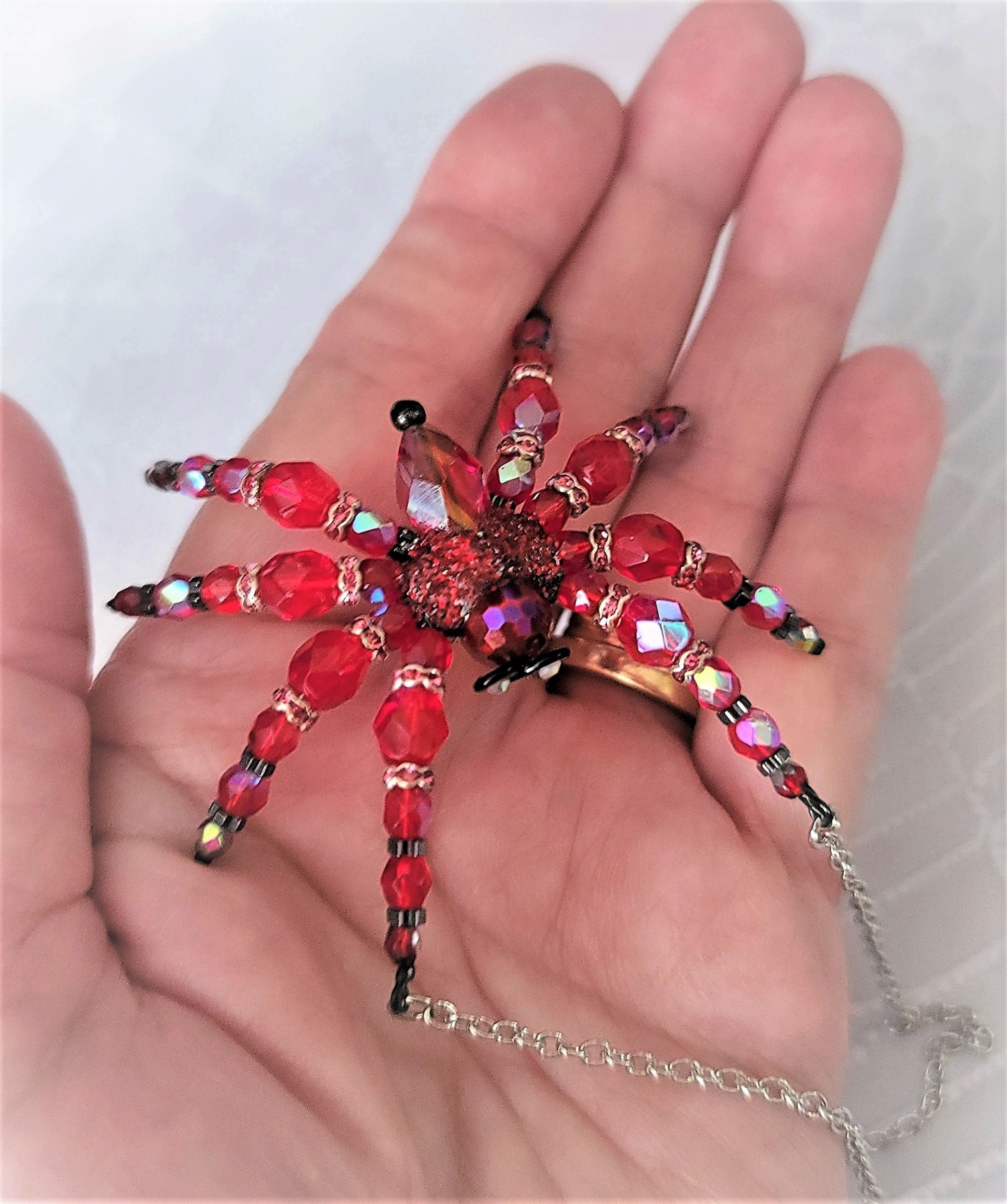 Vintage Gothic Spider Bat Gothic Pendant With Red Crystal And Black Beads  For Women 2023 Fashion Jewelry For Parties And Events From Motoitems,  $12.57