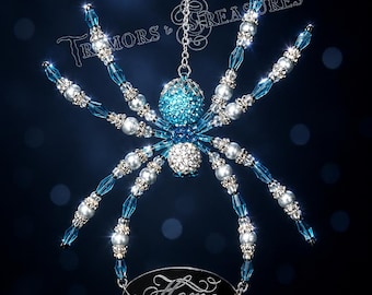 Turquoise and Silver Spider Sun Catcher: Home-Sweet-Home Decor