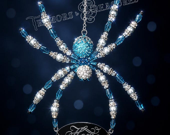 Turquoise and Silver Spider Sun Catcher: Home-Sweet-Home Decor