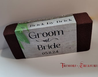 Wedding or Anniversary Keepsake | Marriage Brick | Wedding Brick | Faux Brick | Clever Money Gift Card | Foam Brick | Marriage Foundation