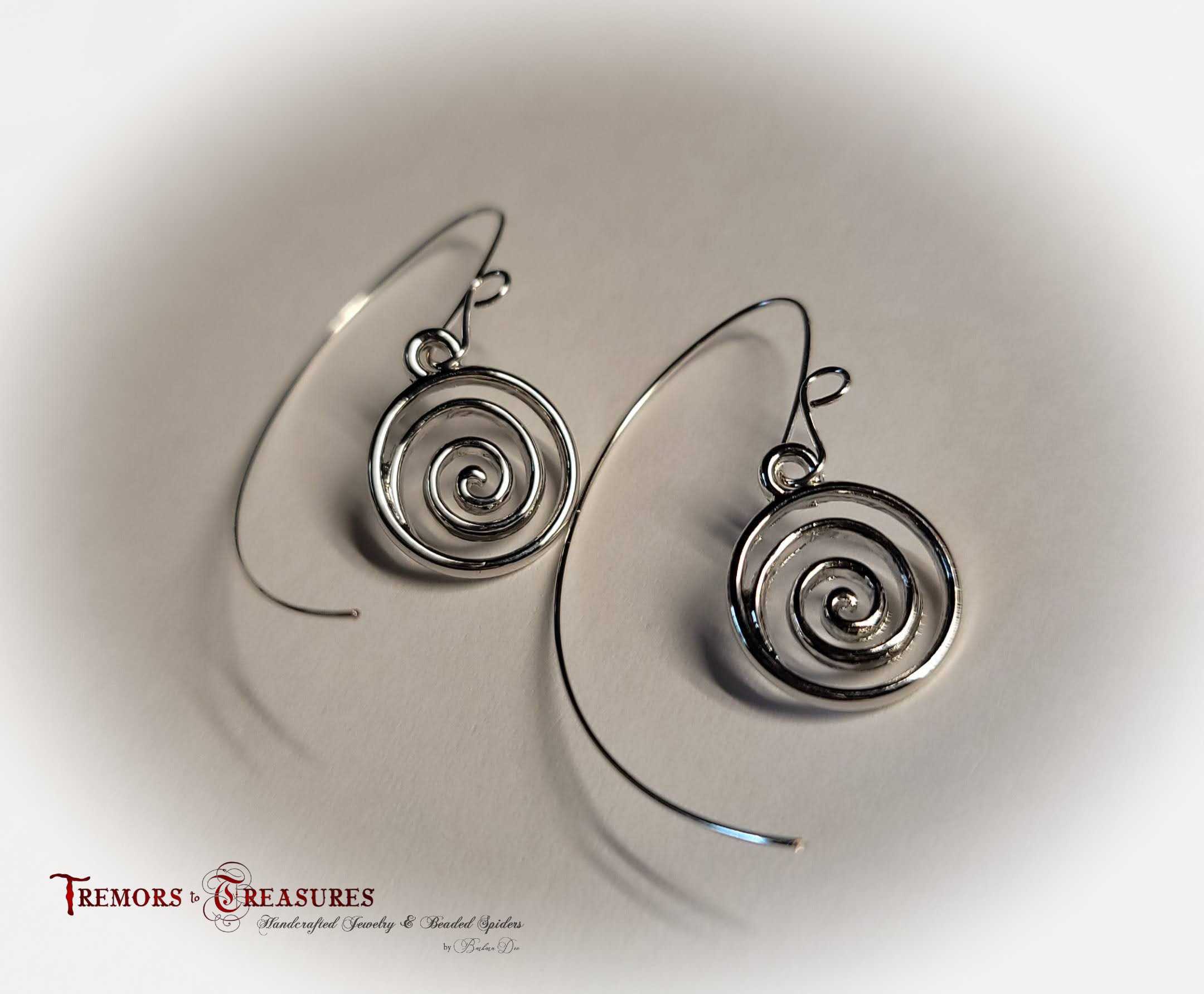 Rustic silver flower threader earrings by eko jewelry design, Allysa