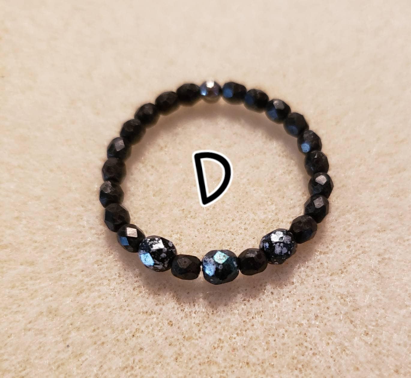 Beaded Stretch Rings for XL Hands Perfect for mechanics or arthritis