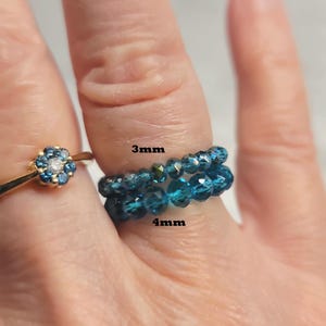 Handmade Crystal Beaded Stretch Ring: Stackable Comfort Jewelry