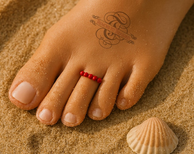 Beaded Crystal Stretch Ring: Stackable Comfort for wearing on fingers or toes