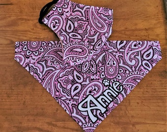 Pet Bandana: Over-the-Collar Style Bandana of Washable Cotton, Matching Face Mask Available