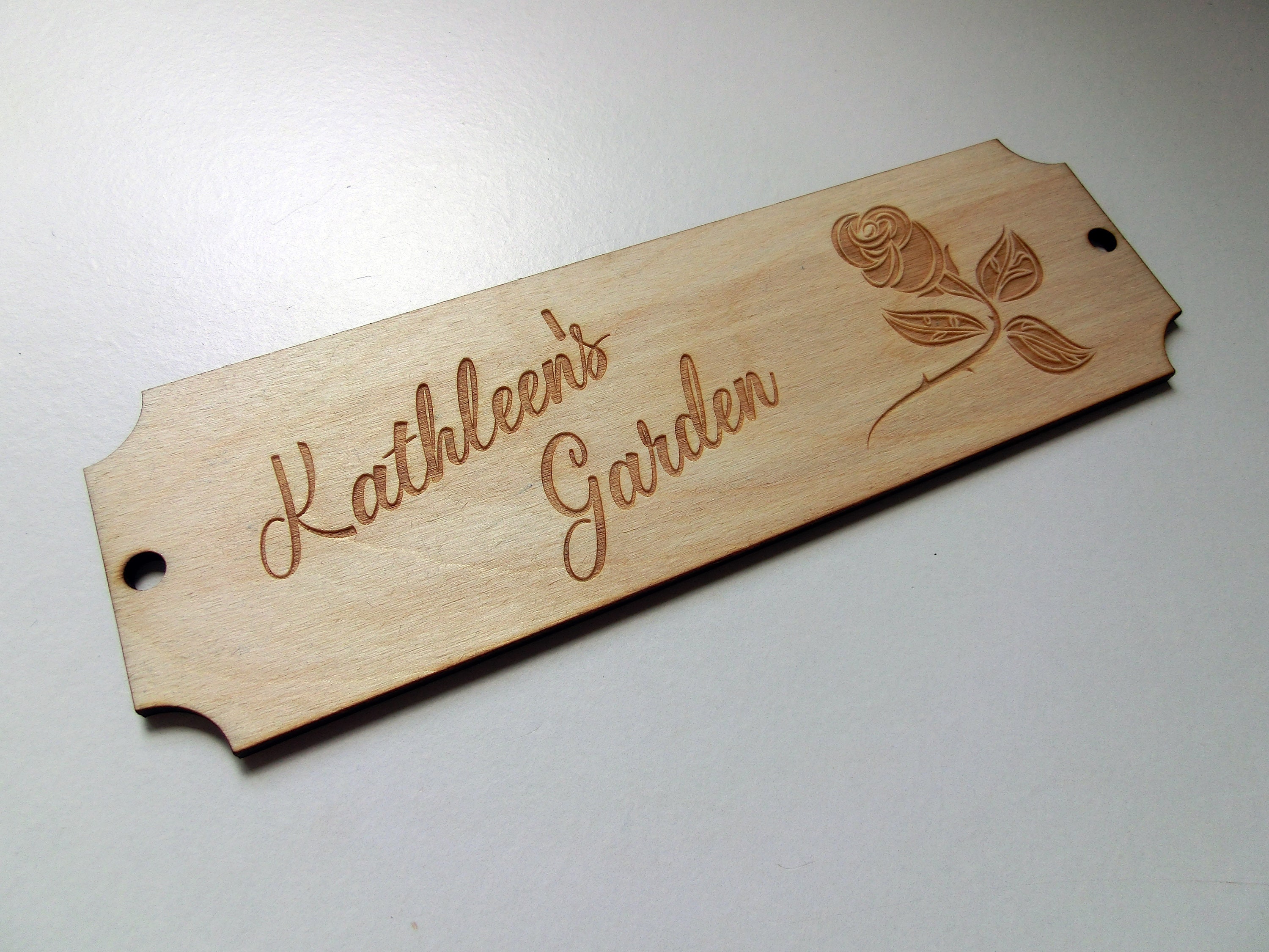 Personalised garden name plaque Etsy