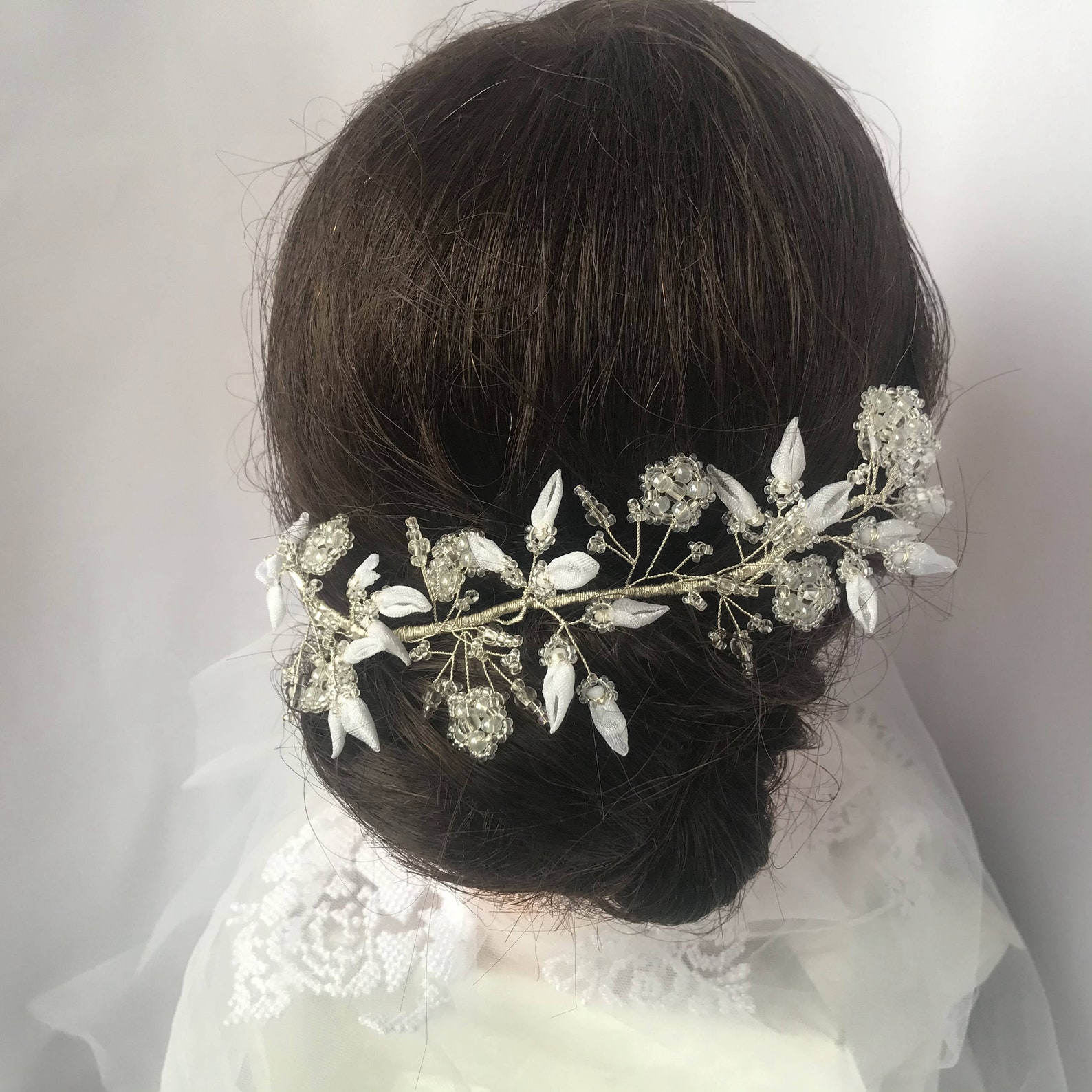 Wedding Vine Headpiece for Bride Bridal Hair Piece Snowdrop Etsy