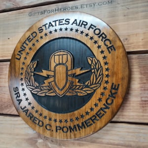 米軍EODプレート - ベーシック、シニア、マスター - 無料カスタマイズ - 退役軍人用 - 米国製