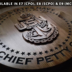 US Navy Chief Petty Officer Plaques - Chief Petty Officer Promotion/Retirement - Made in the USA - Personalized FREE