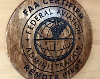 FAA Certification Plaque - Pilot - Remote Pilot - ATC - Free Customization - Veteran-Made in the USA