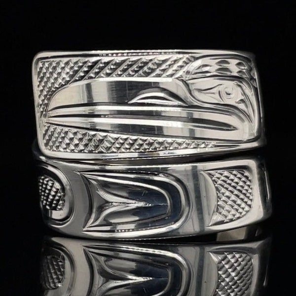 Sterling Silver HUMMINGBIRD Wrap Ring (or choose your design) by Sammy Dawson, Kwak’waka’wakw