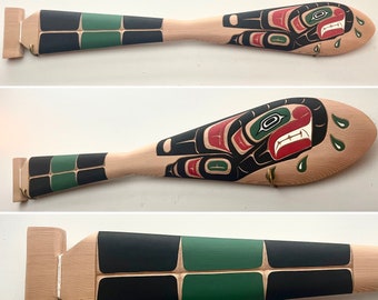 First Nations 3ft Killerwhale Orca Paddle, Oar by Ross Henderson, Kwak’waka’wakw