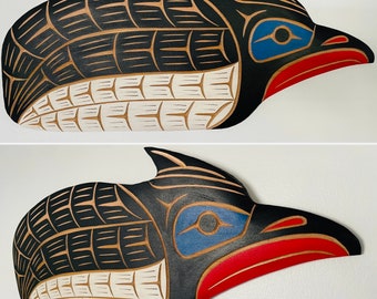 Northwest Coast 19" Loon Carving by Neil Baker, Squamish