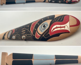 Northwest Coast 5ft Wolf Paddle, Oar by Ross Henderson, Kwak’waka’wakw