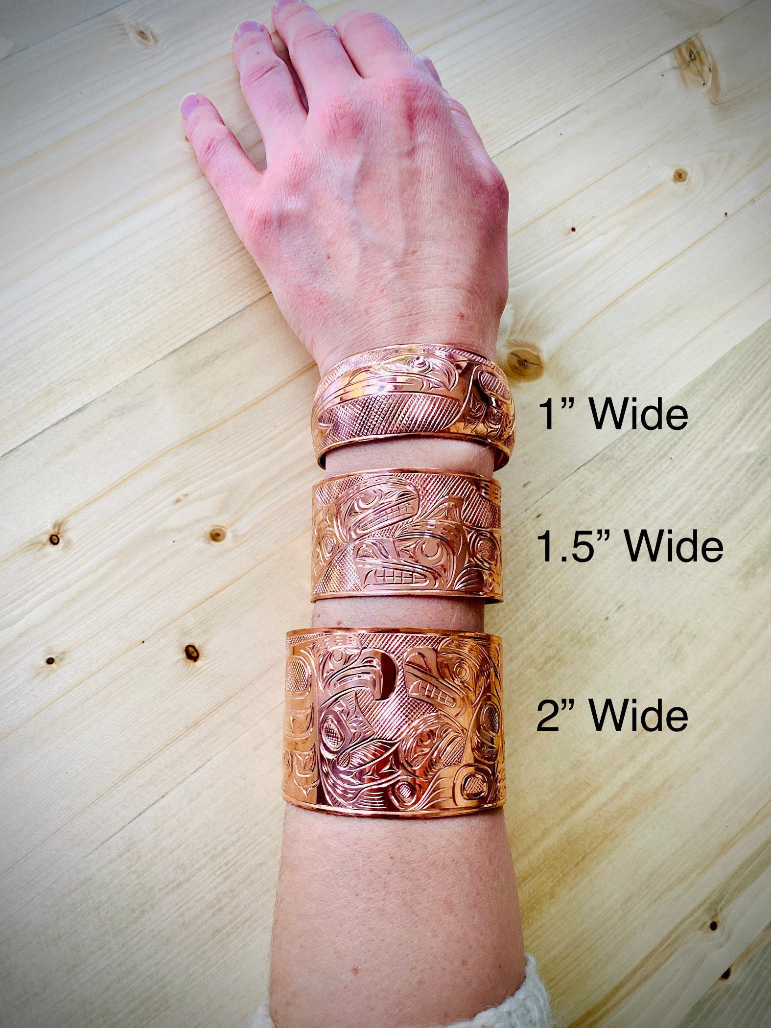 1.25 X 6 Domed Copper First Nations Design Eagle Bracelet by Etsy