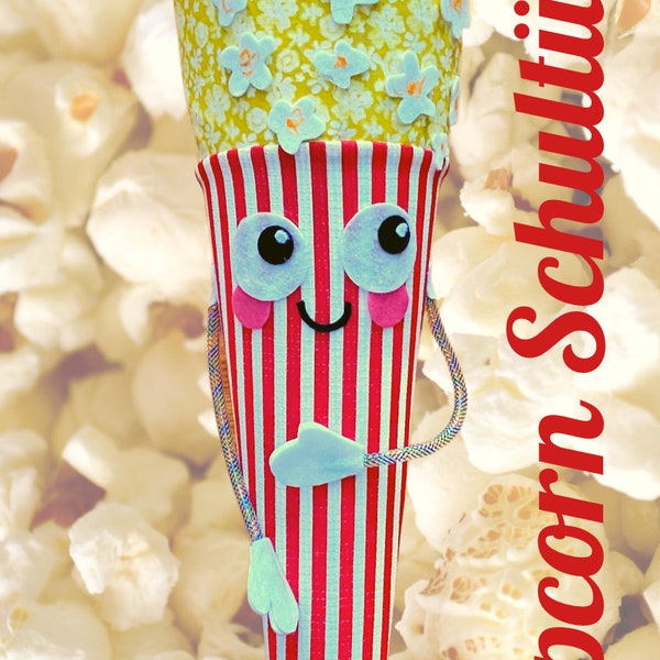 Schultüte Schultüte aus Stoff Popcorn-Tüte