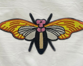 Sequin Patch Iron-on Applique Butterfly/Bee